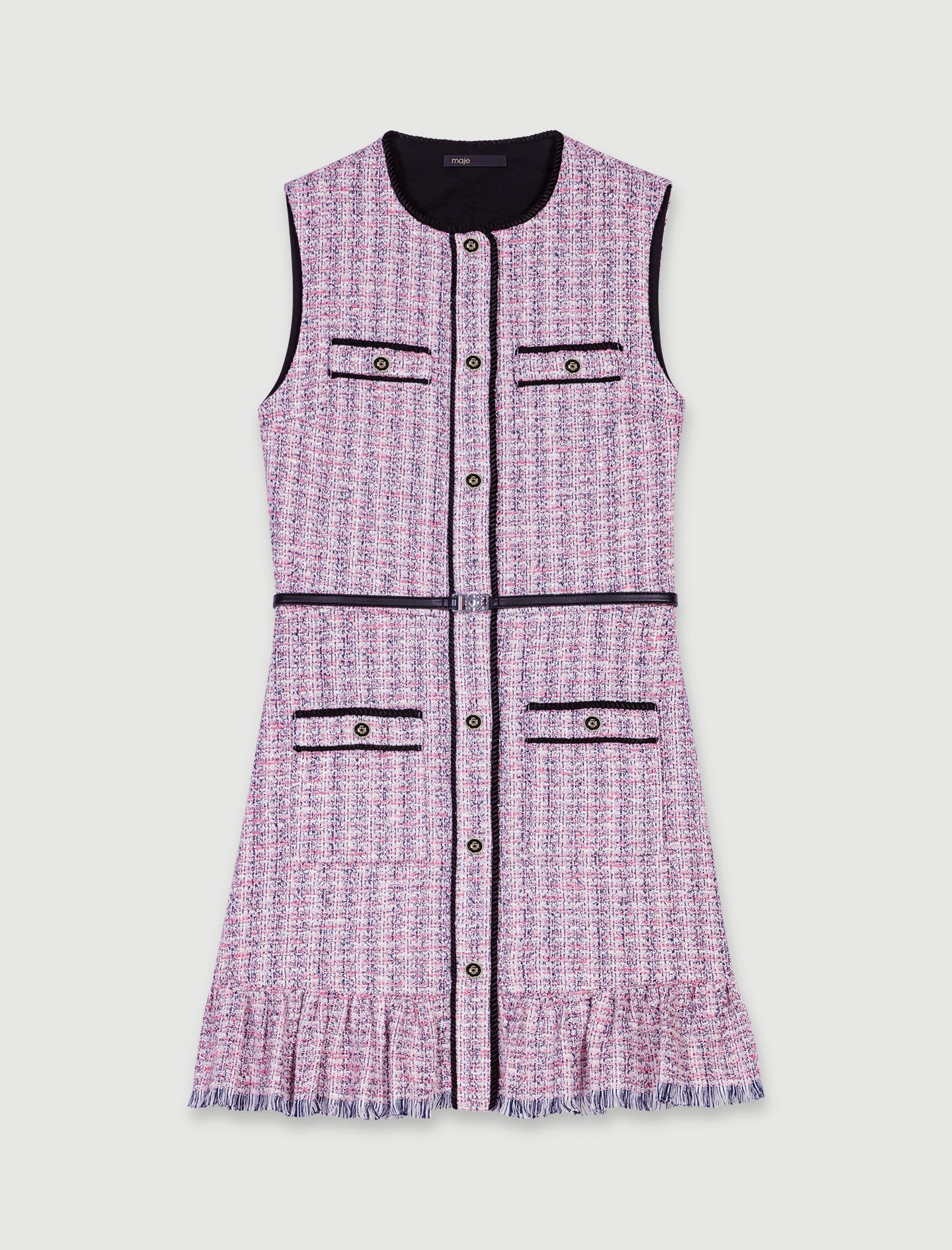 Tweed 2-in-1 short dress - 10