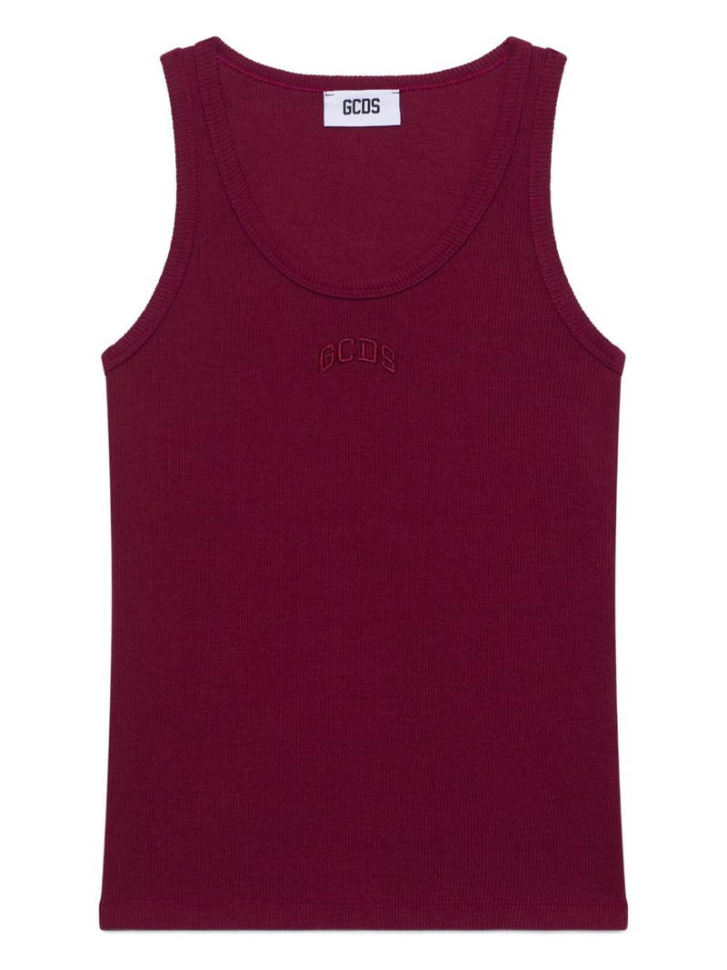 ribbed embroidered tank top 1