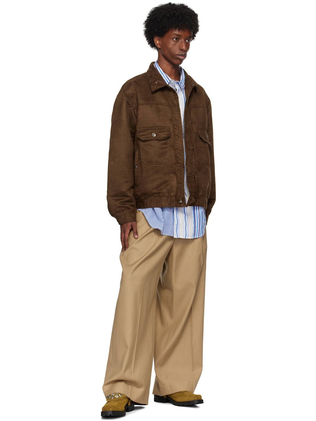TOGA VIRILIS Tan Suede Slip-on Loafers | REVERSIBLE