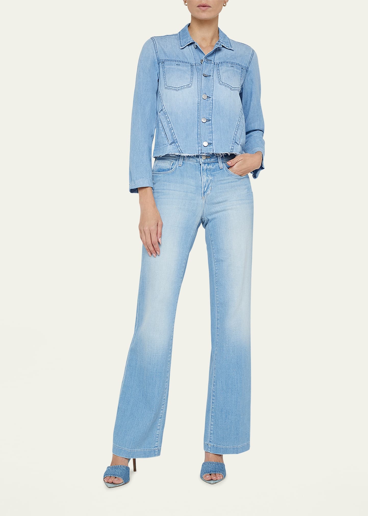 Janelle Slim Raw Denim Jacket - 2