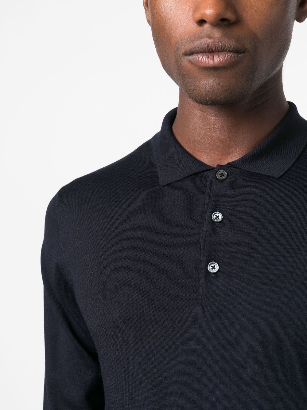 120's virgin wool polo shirt - 5