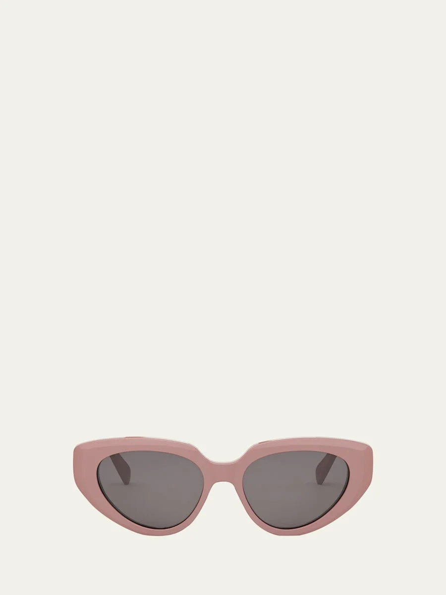 Bold 3 Dots Acetate Cat-Eye Sunglasses - 1