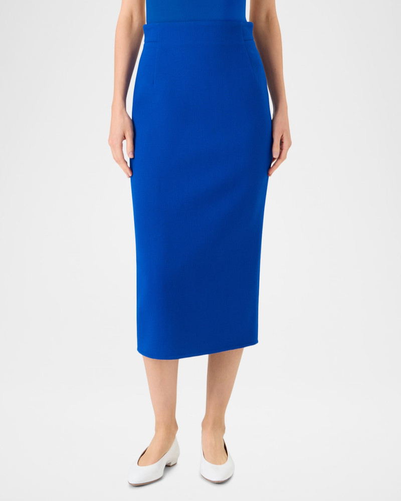 AKRIS Wool Crepe Midi Pencil Skirt outlook