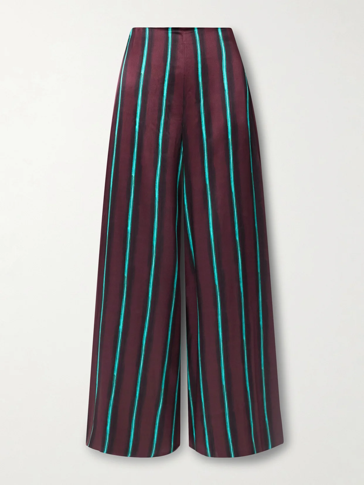 Arneau Striped Silk-satin Wide-leg Pants - 1