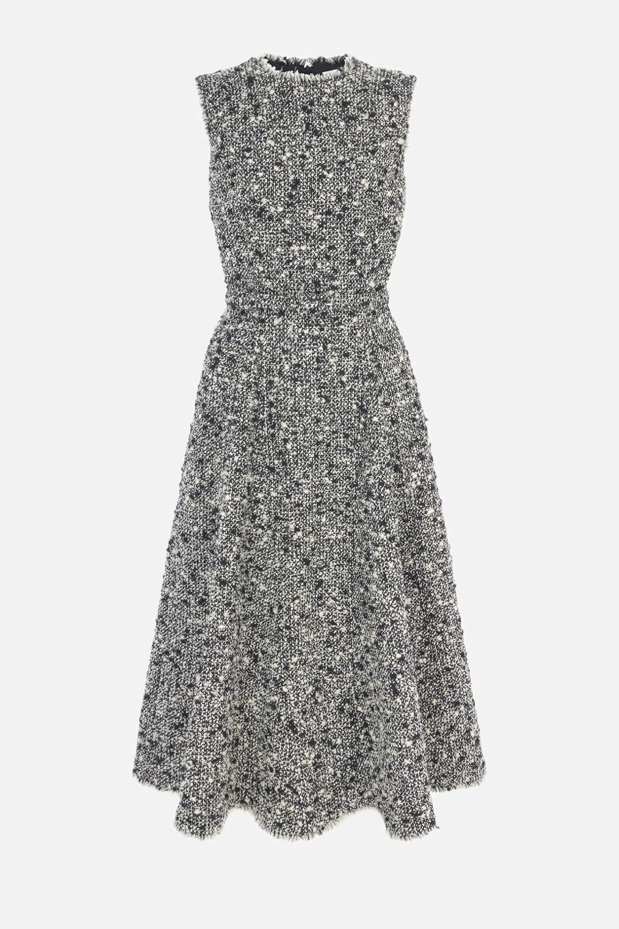 Rosalino Dress in Black & White Boucle - 1