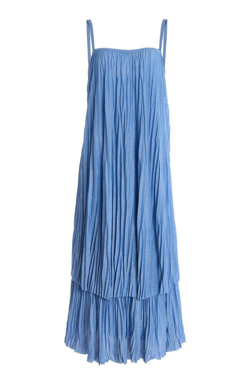 Clyne Pleated Jersey Dress blue 1