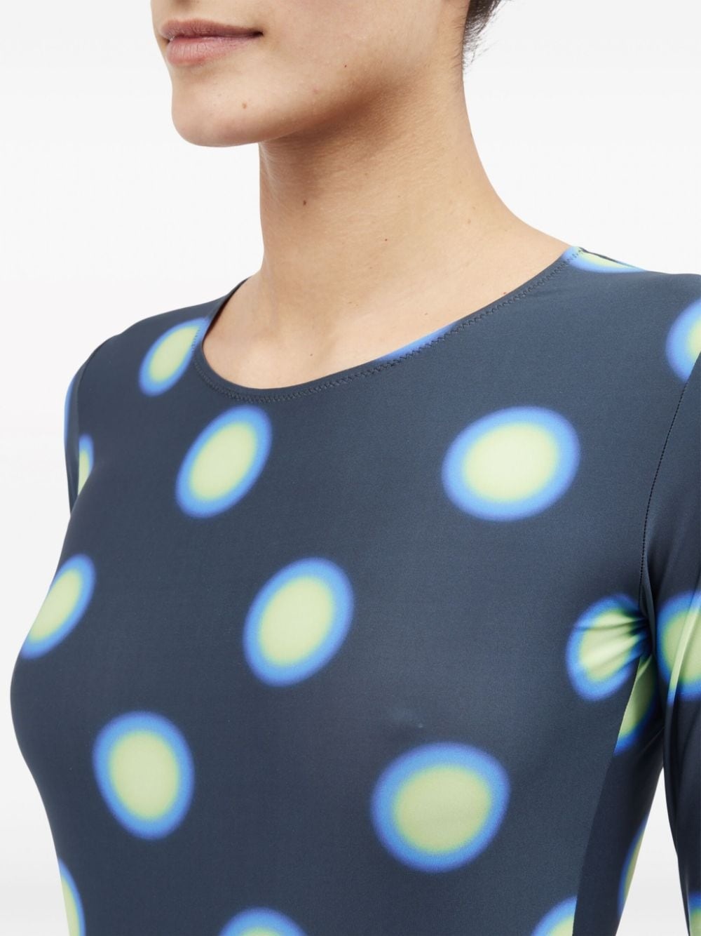 polka dot-print long-sleeve body - 6