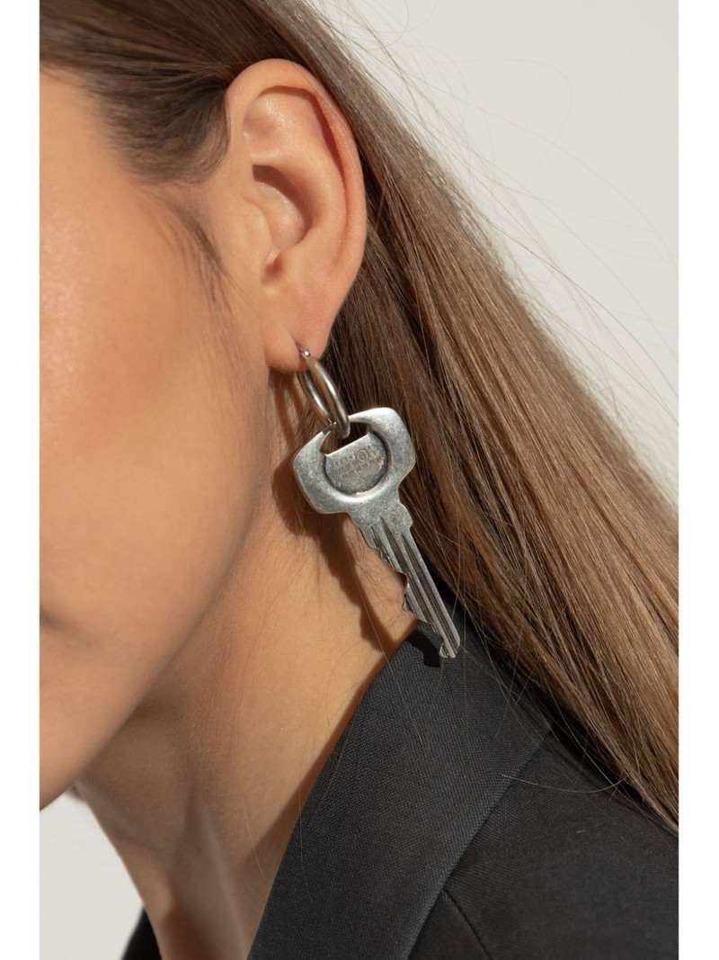 MM6 Maison Margiela Tag and Key earrings outlook