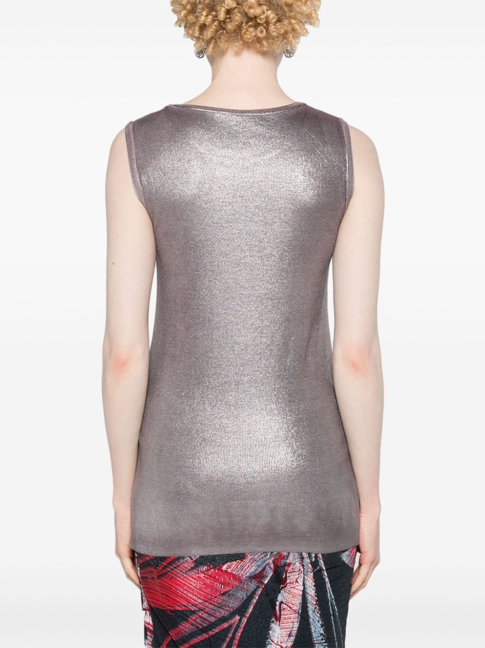 lamÃ© ribbed tank top - 4