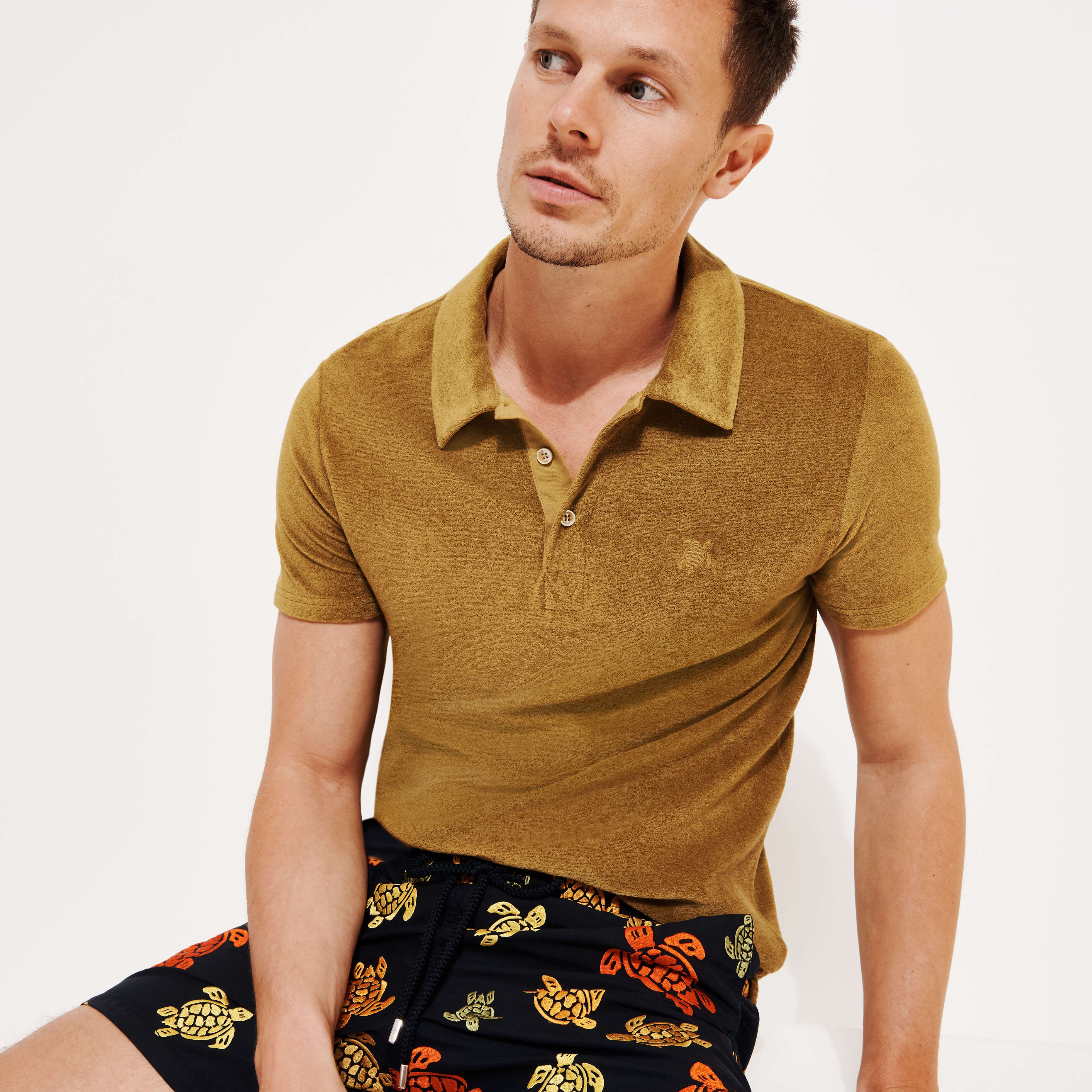 Men Embroidered Swim Trunks Ronde Des Tortues - Limited Edition - 5