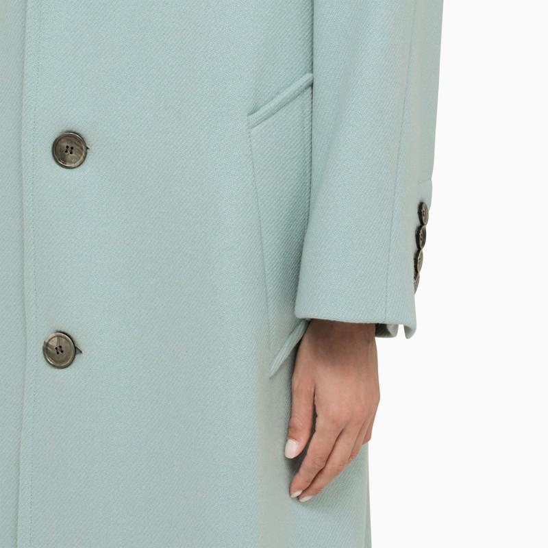 コート AMI Single-breasted virgin wool coat aquamarine HCO307WV0016 AMI Paris AMI PARIS AQUAMARINE SINGLE-BREASTED COAT