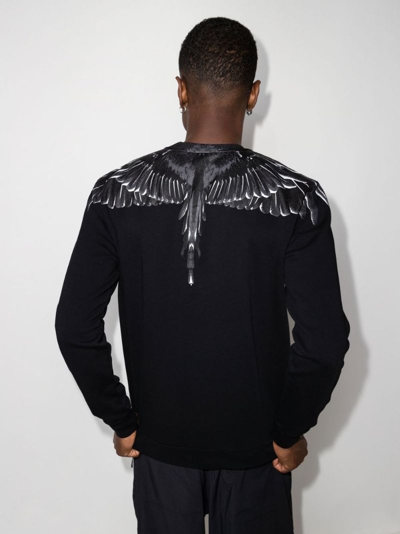 Wings-print crew neck sweatshirt - 3