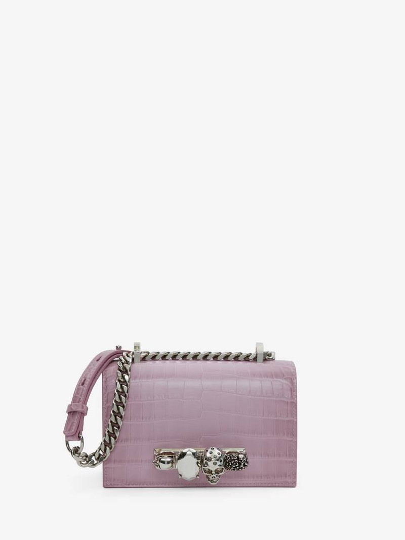Women's Mini Jewelled Satchel in Antique Pink 1