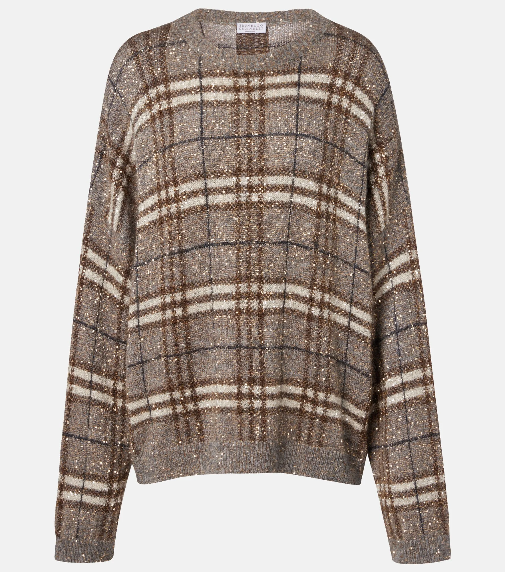 Checked sequined sweater - 1