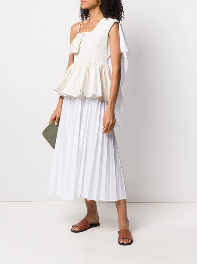 Valentino high-waisted pleated midi skirt outlook