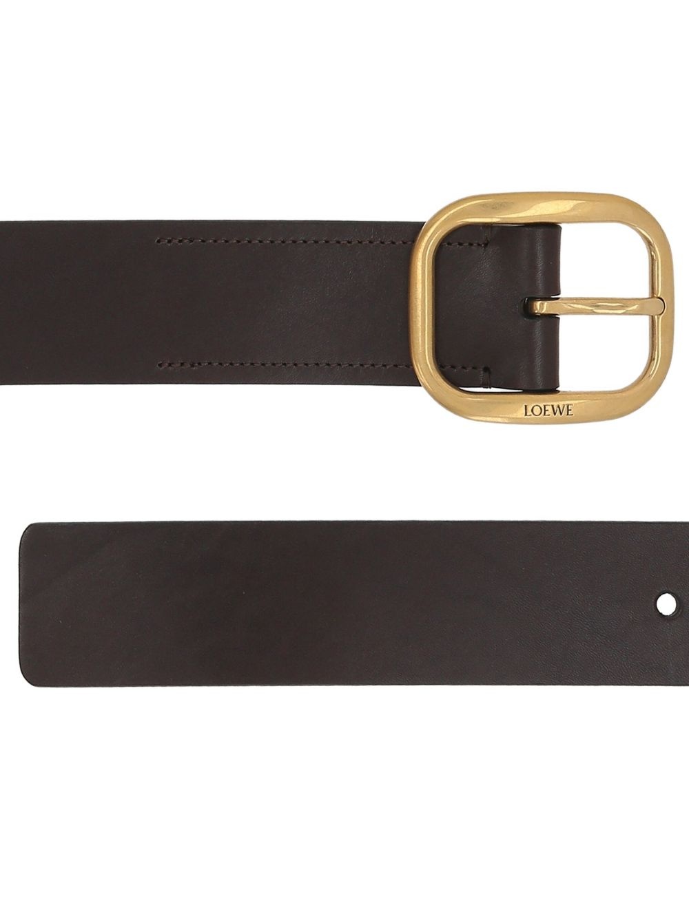 buckled leather belt - 2