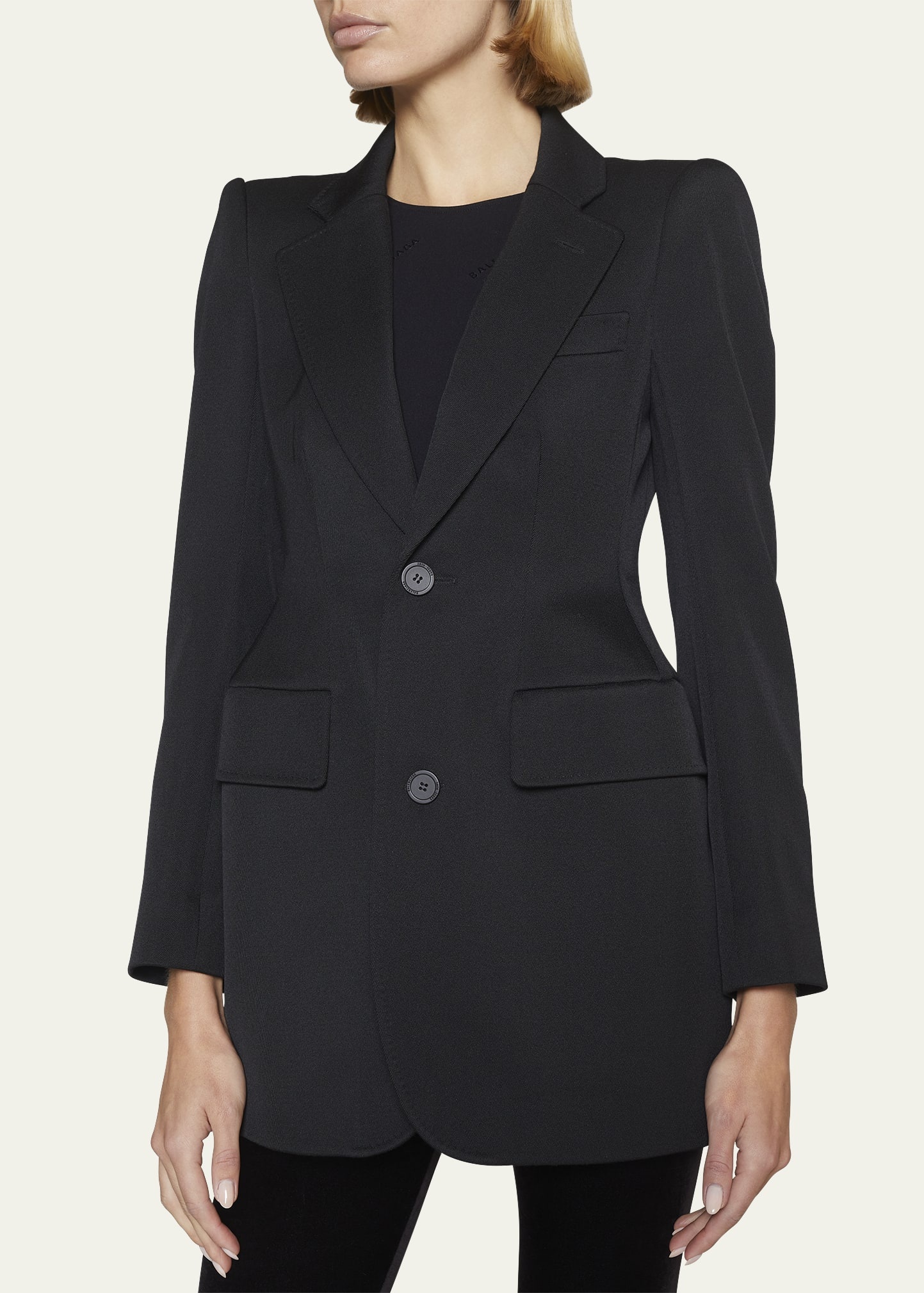 Hourglass Wool Blazer Jacket - 5