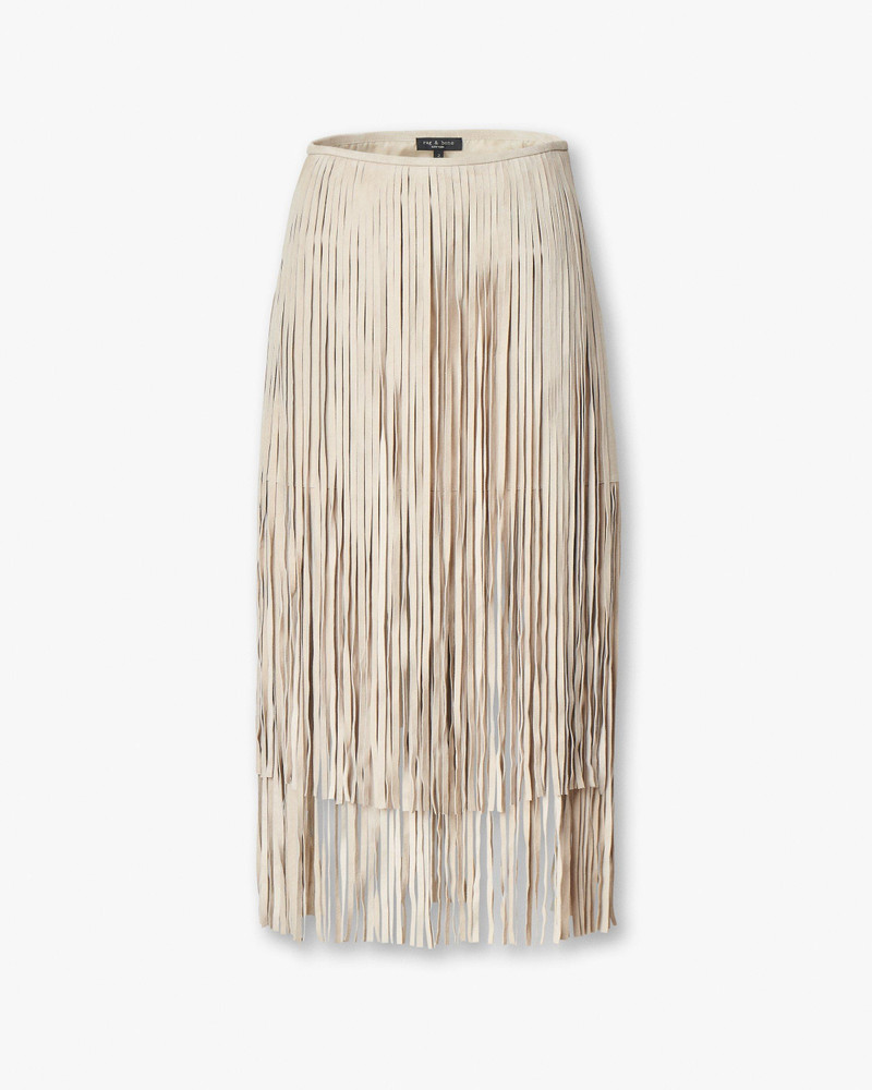 Jasmine Fringed Suede Skirt 1