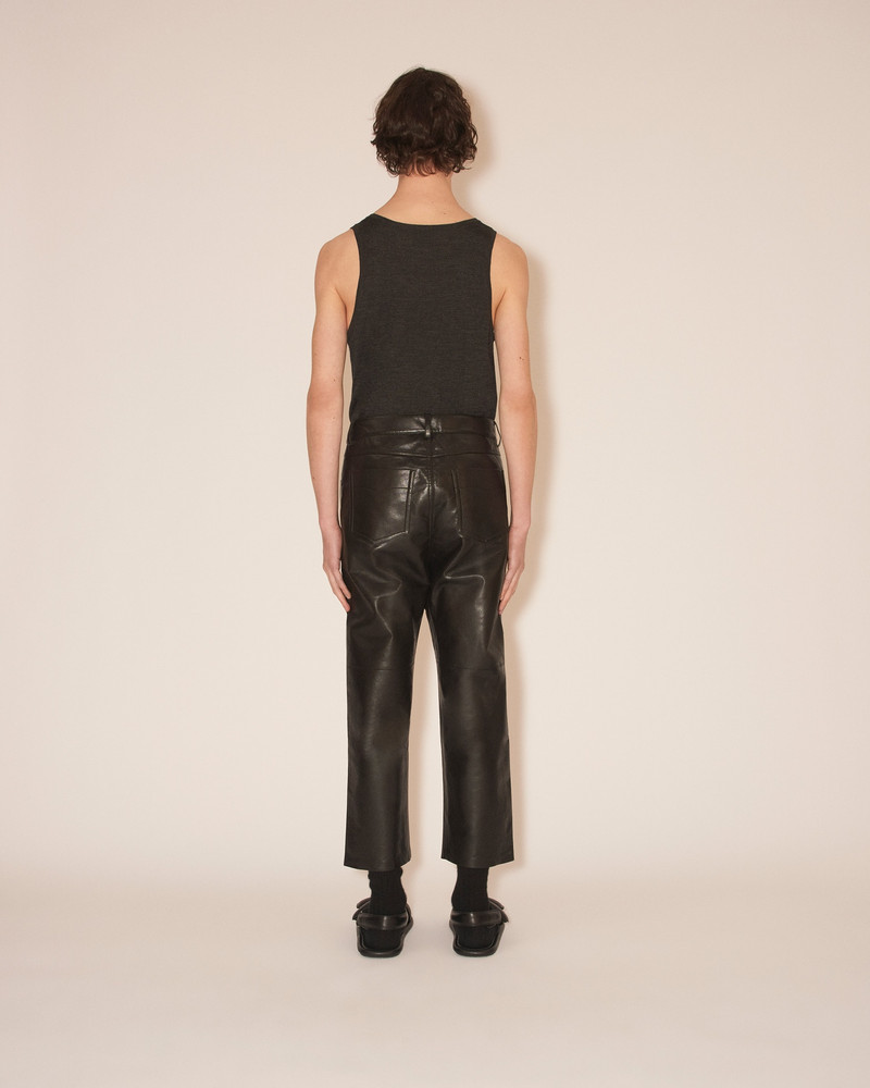 Nanushka NOR - Regenerated leather pants - Black outlook