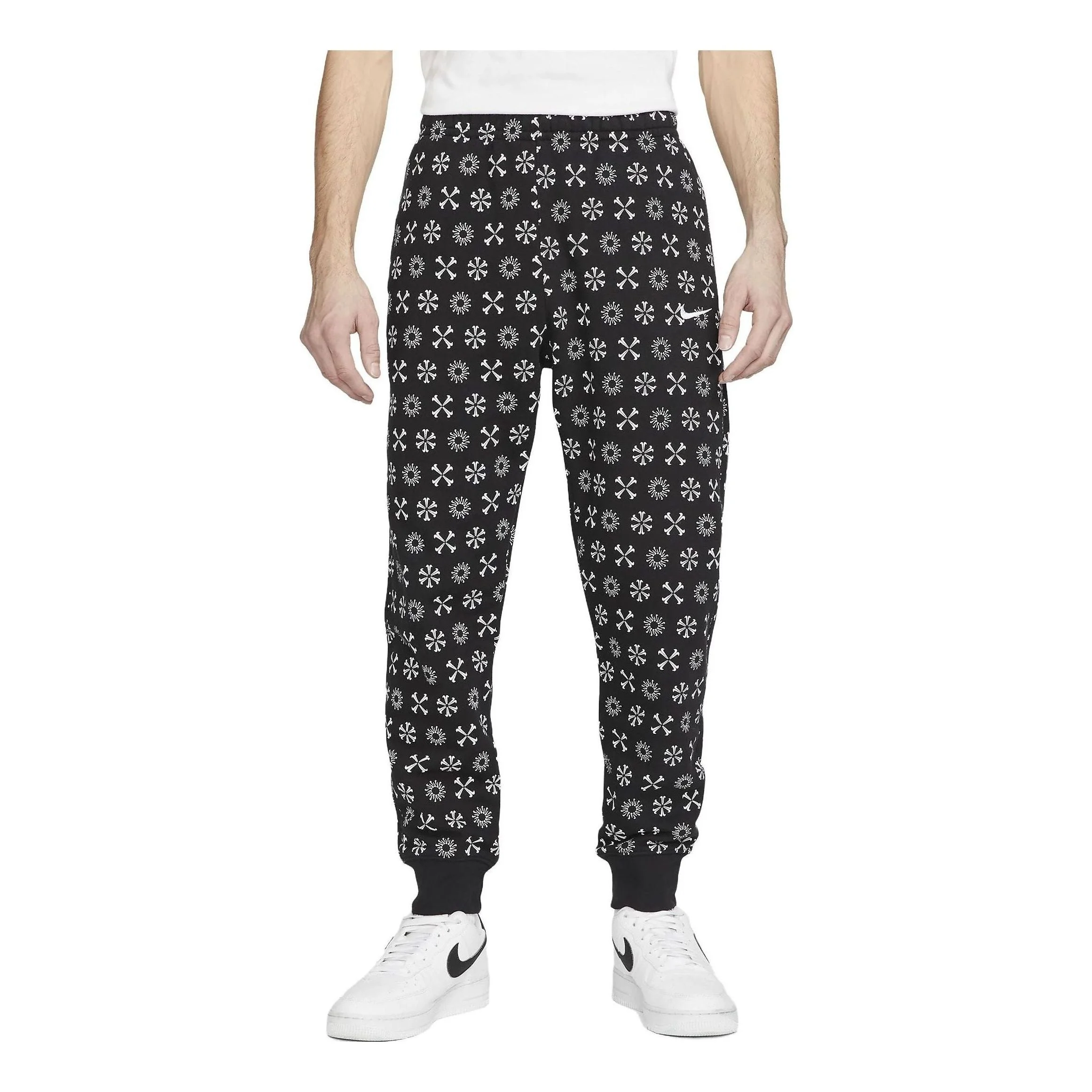 Nike Sportswear Club Fleece Monogram Jogger Pants 'Black' FJ1637-011 - 1