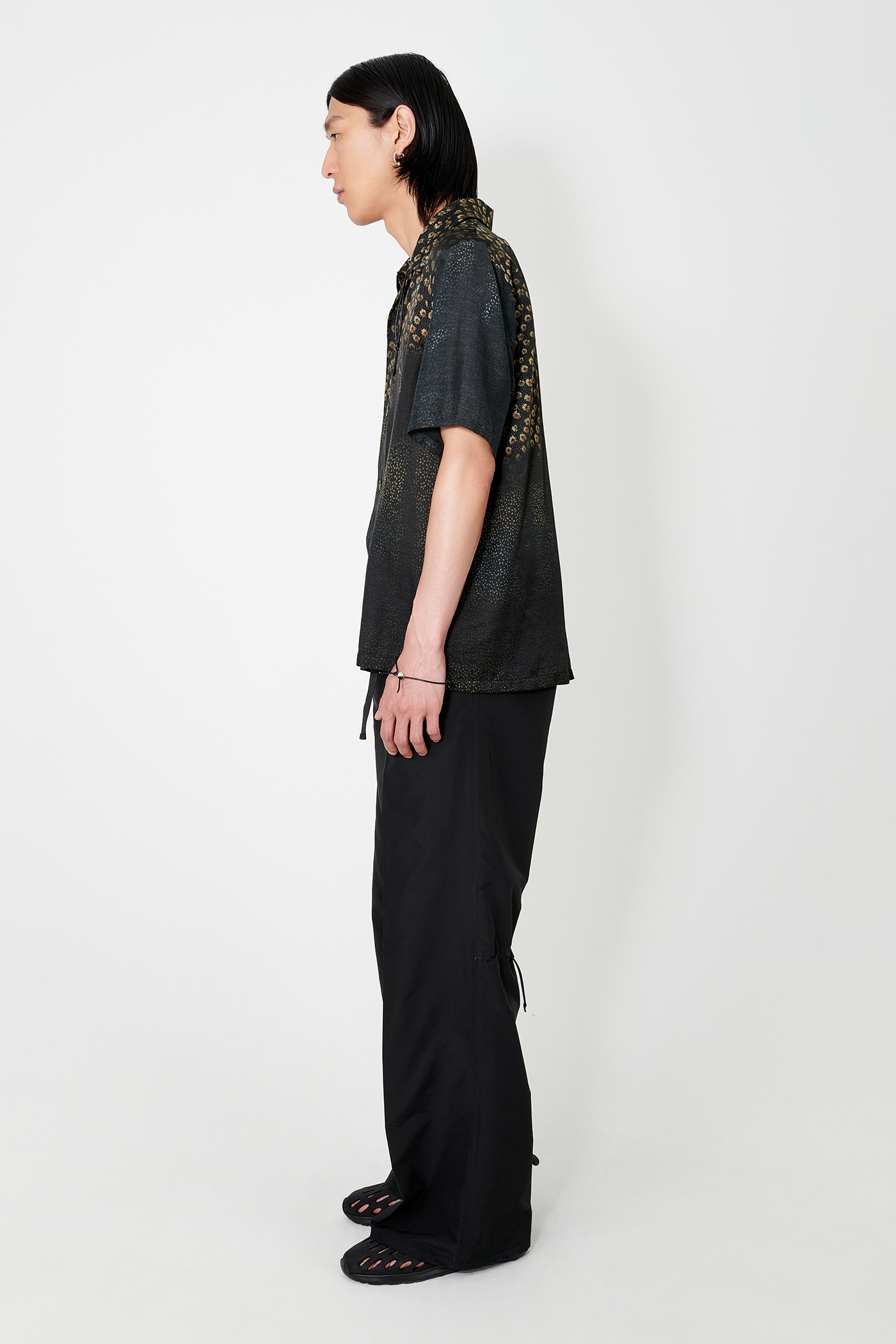 Box Shirt Shortsleeve Dark Flower Print - 4