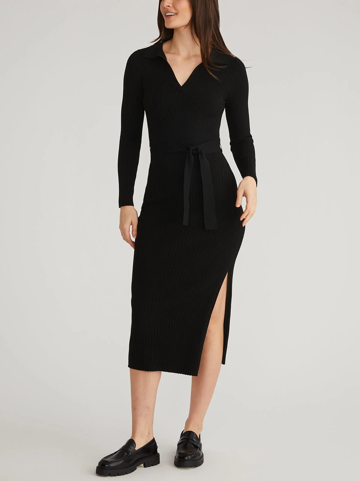 Hope: Rib Polo Maxi Dress - 1