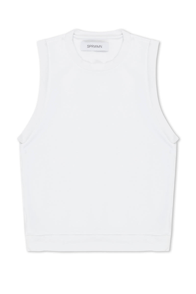 WHITE SHRUNKEN VEST - 2