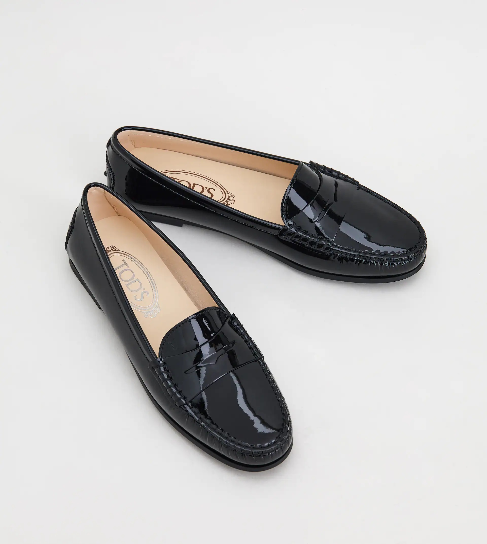 CITY GOMMINO DRIVING SHOES IN PATENT LEATHER - BLACK - 2