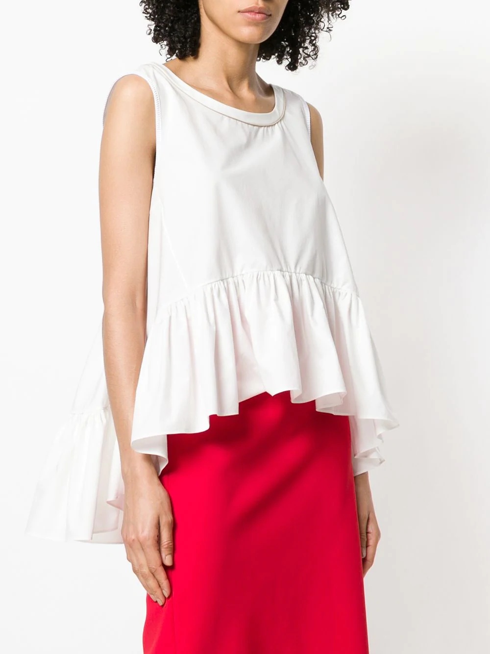 sleeveless ruffle top - 3