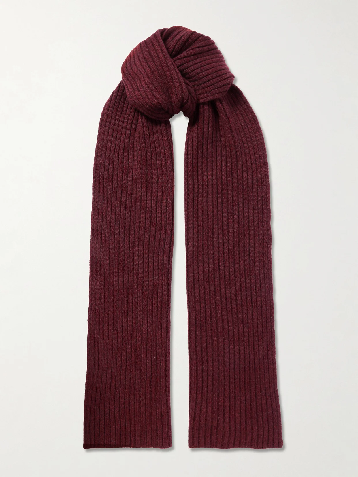 Nancy Ribbed Cashmere Scarf - 1