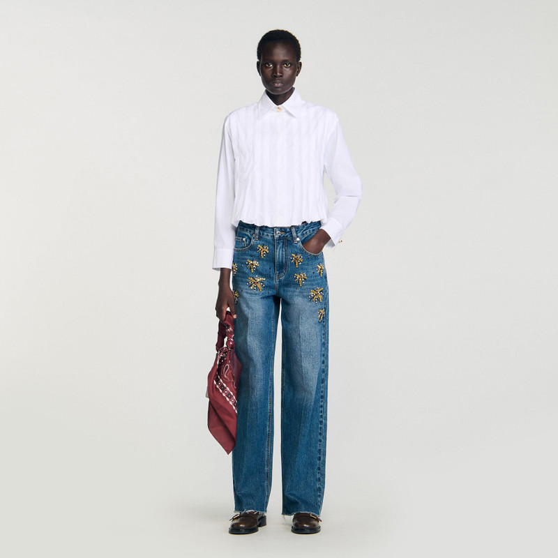 Sandro PLEATED CROPPED SHIRT outlook