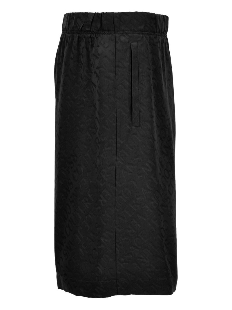 Versace Allover logo-print elasticated-waist shorts 3