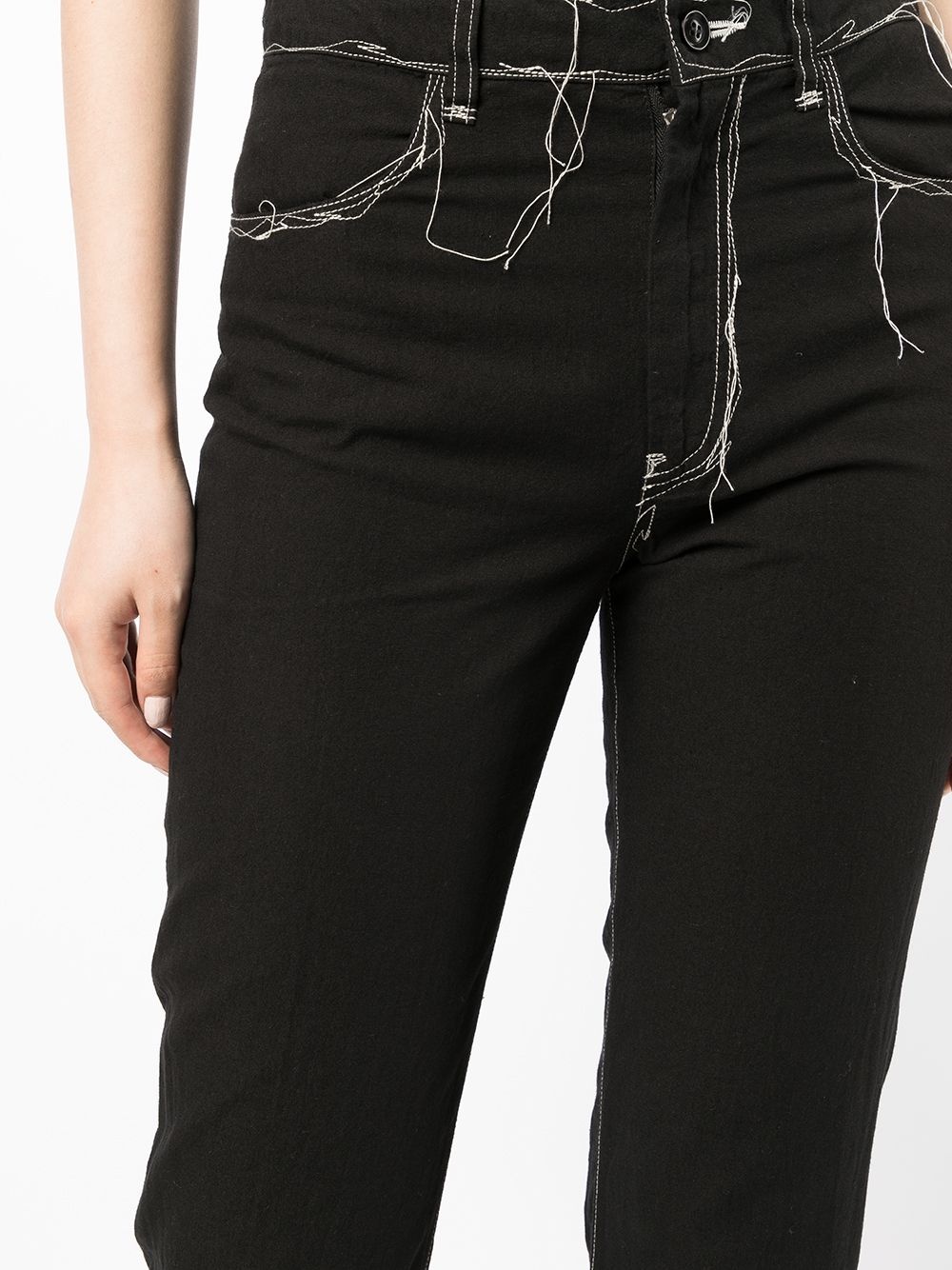 contrast-stitch jeans - 5