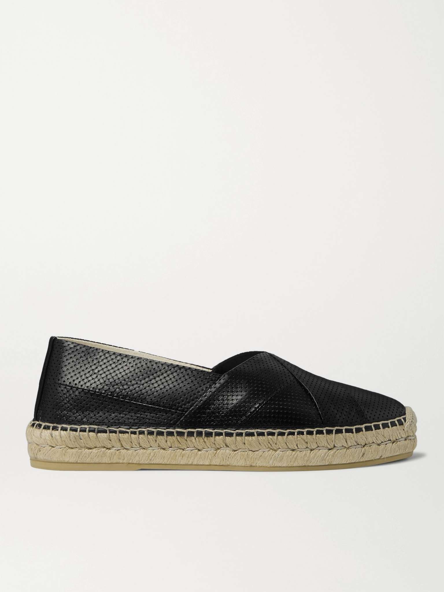 Perforated Leather Espadrilles - 1