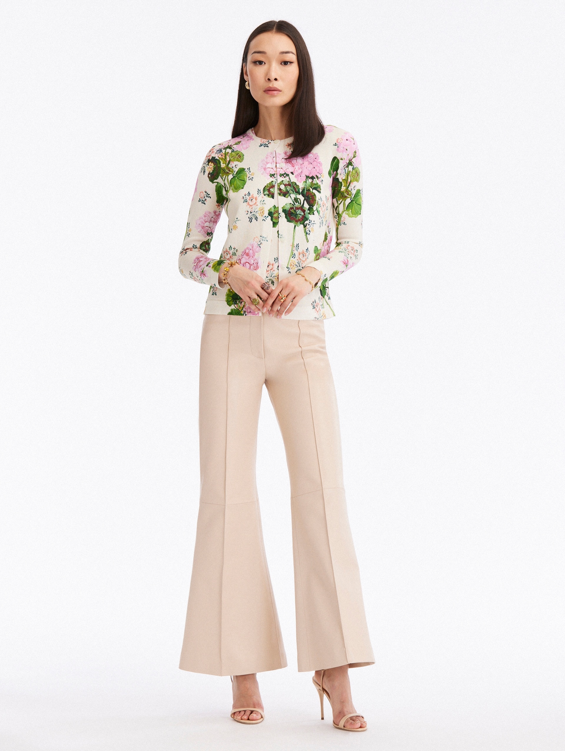 GERANIUM WALL PAPER PRINTED CARDIGAN - 2
