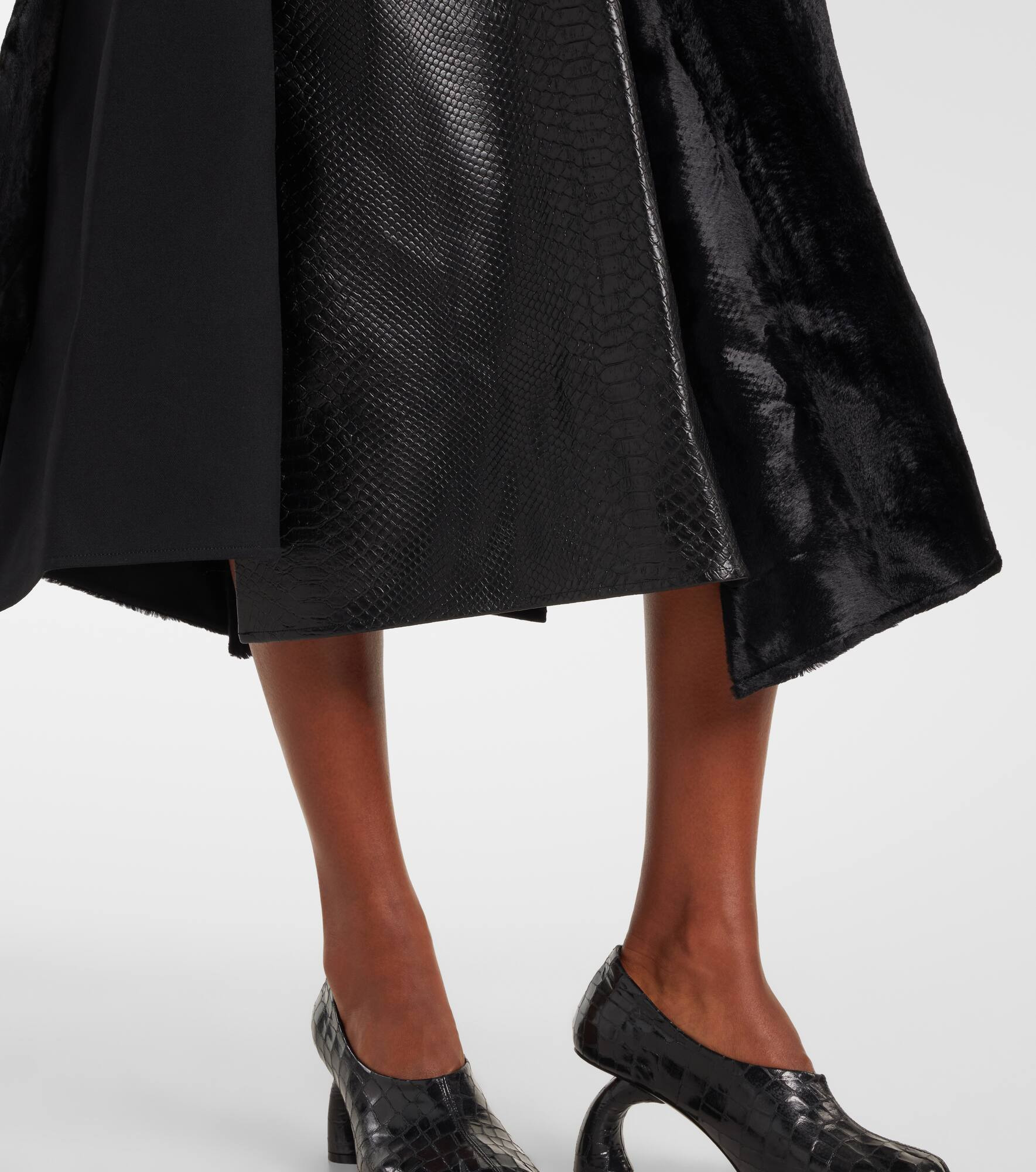 High-rise wool-blend maxi skirt - 5