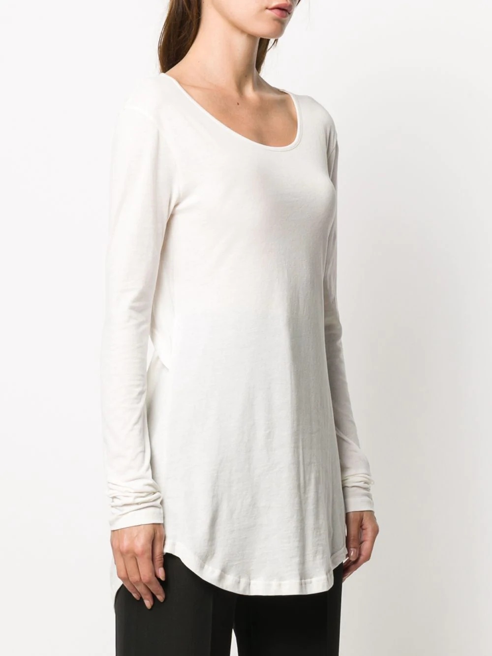 cut-out draped back top - 4