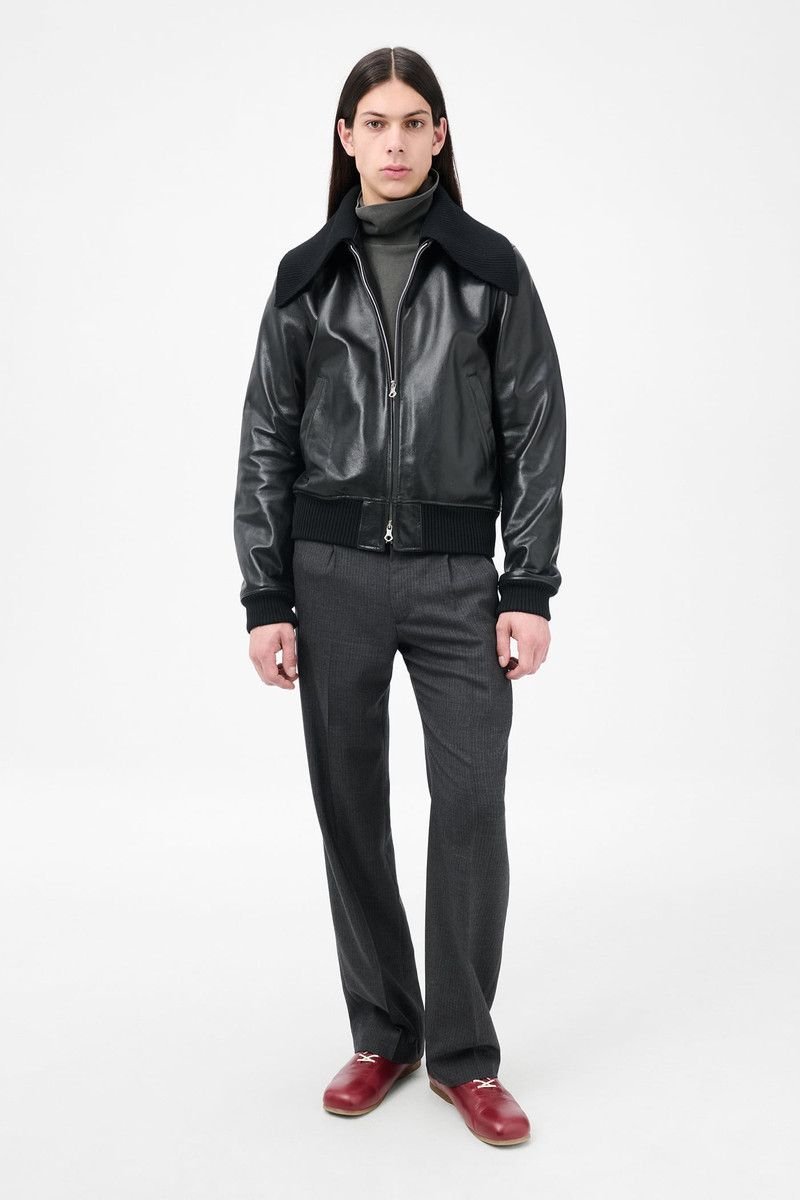 Our Legacy Pharos Bomber Malleable Black Bull Hide outlook