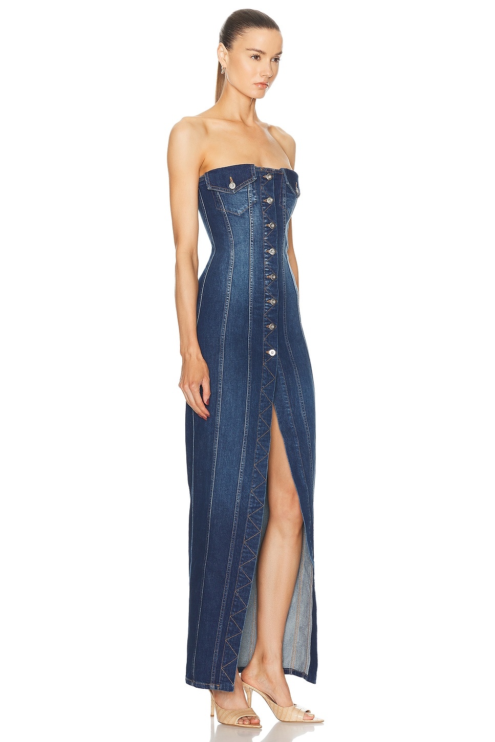 Button Long Dress - 2