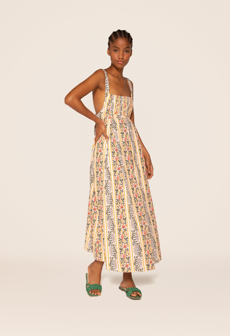 Hortensia Lluvia Floral Midi Dress 4