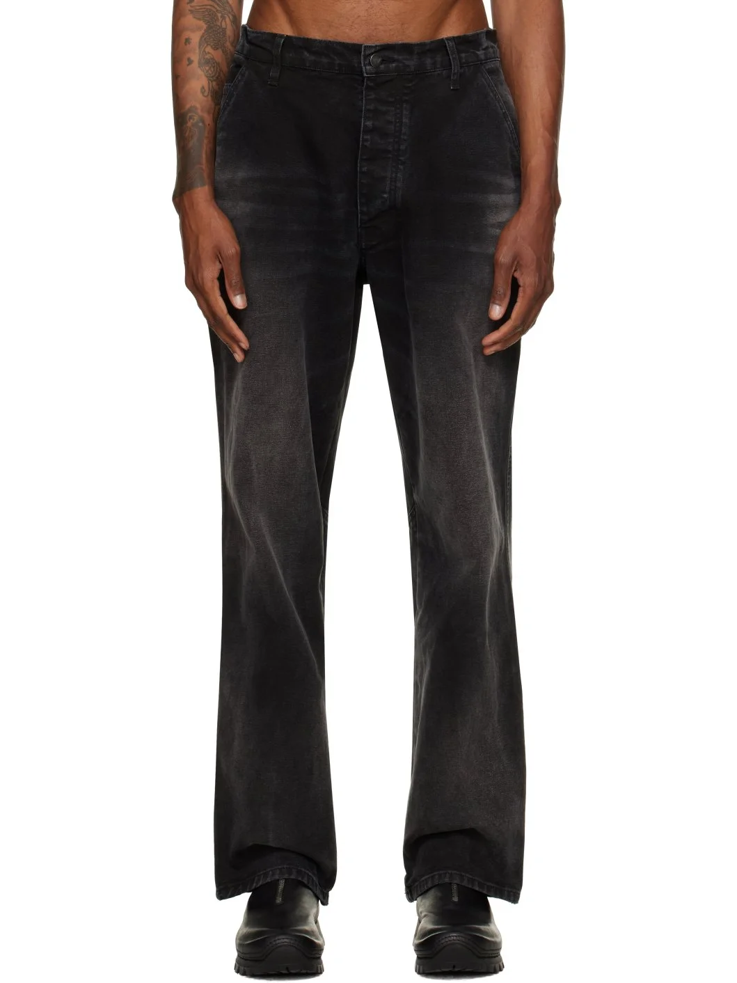 Black Underground Cargo Pants - 1