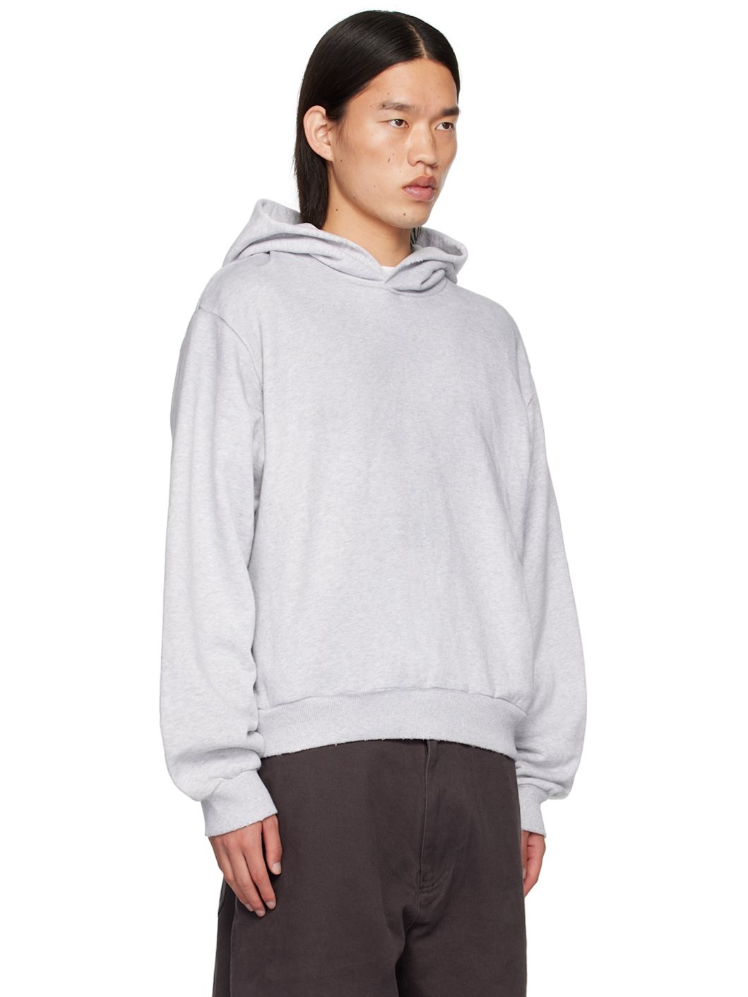 Gray Printed Logo Hoodie - 2