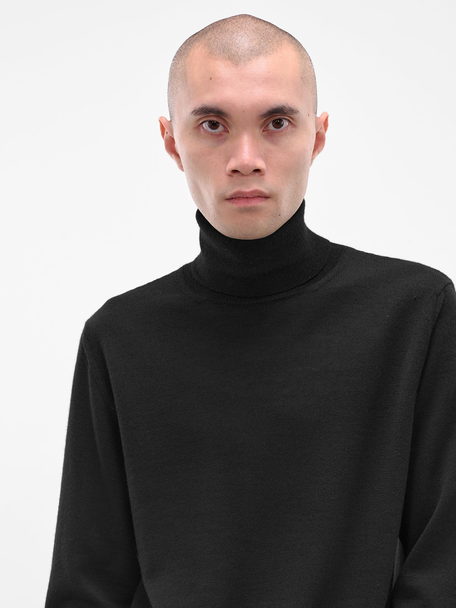 Black Wool Turtleneck Sweater - 4