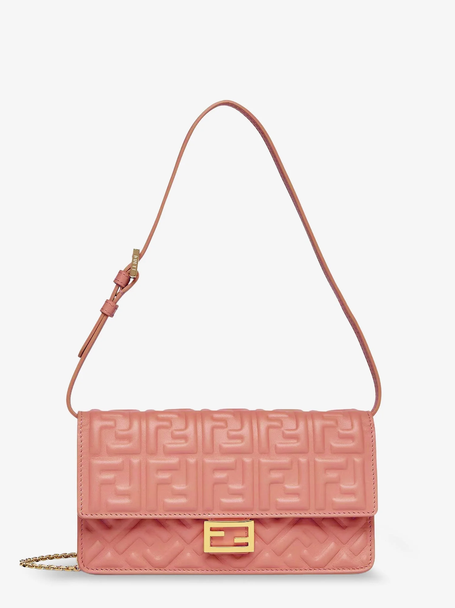 Fendi Wallet On Chain Baguette Leather Bag - 1