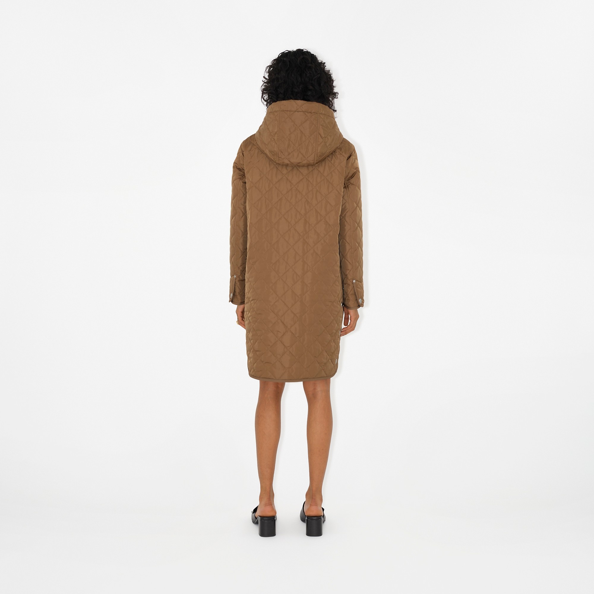 Quilted Nylon Hooded Coat - 4