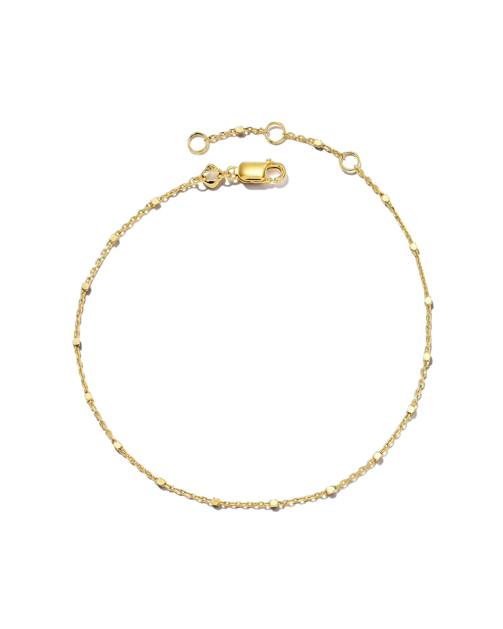 Single Satellite Chain Bracelet in Sterling Silver & 18k Yellow Gold Vermeil - 1
