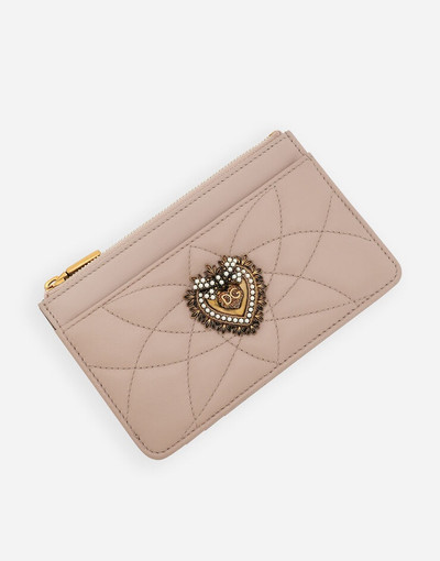 Dolce & Gabbana Medium Devotion card holder in quilted nappa leather outlook