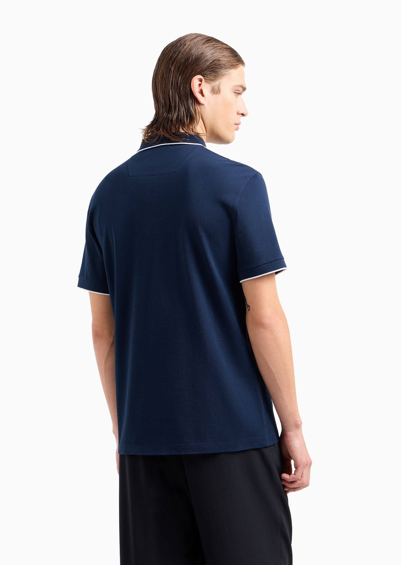 Piqué polo shirt in lisle cotton yarn - 3