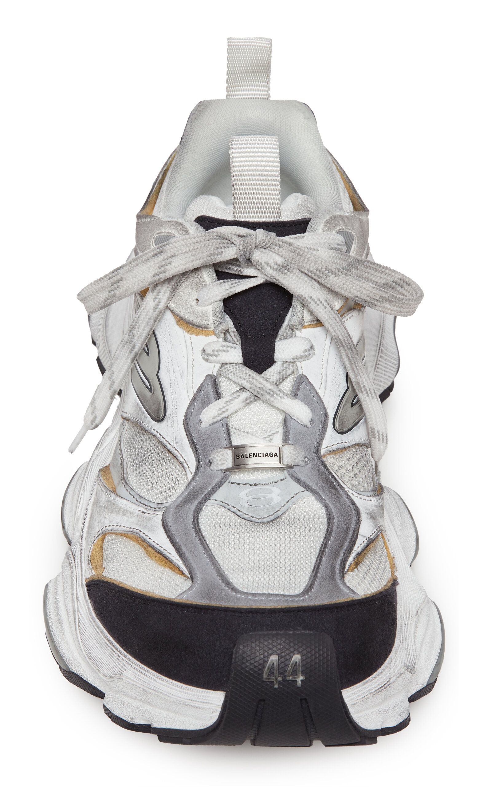 BALENCIAGA Cargo Mesh and Suede Sneakers white