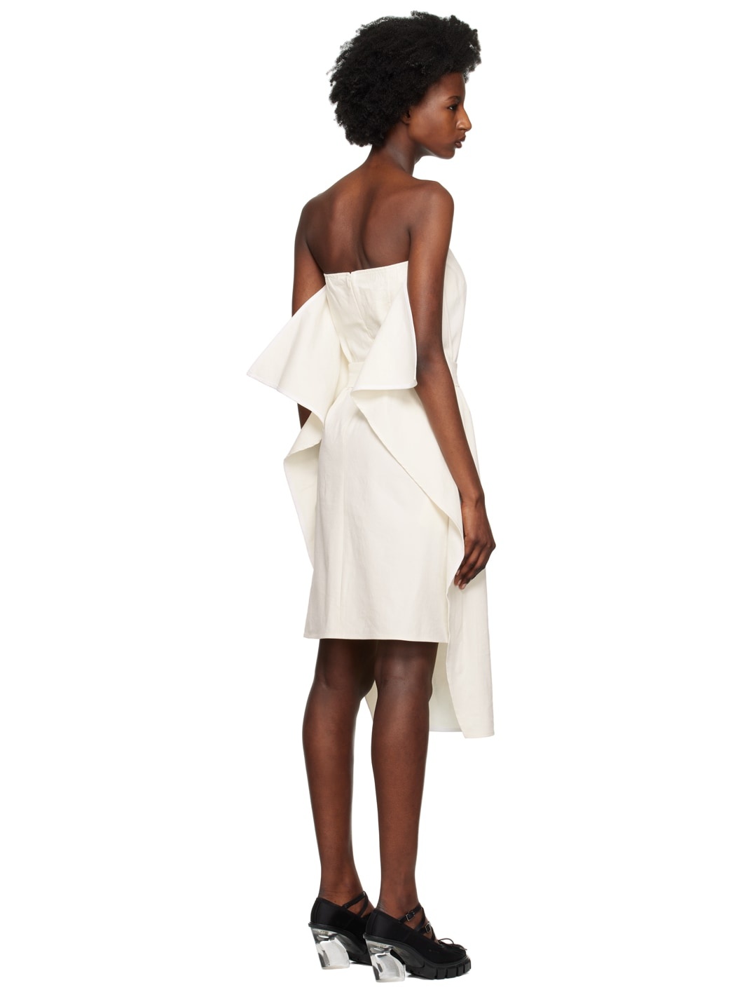 Off-White Tube Top Midi Dress - 3